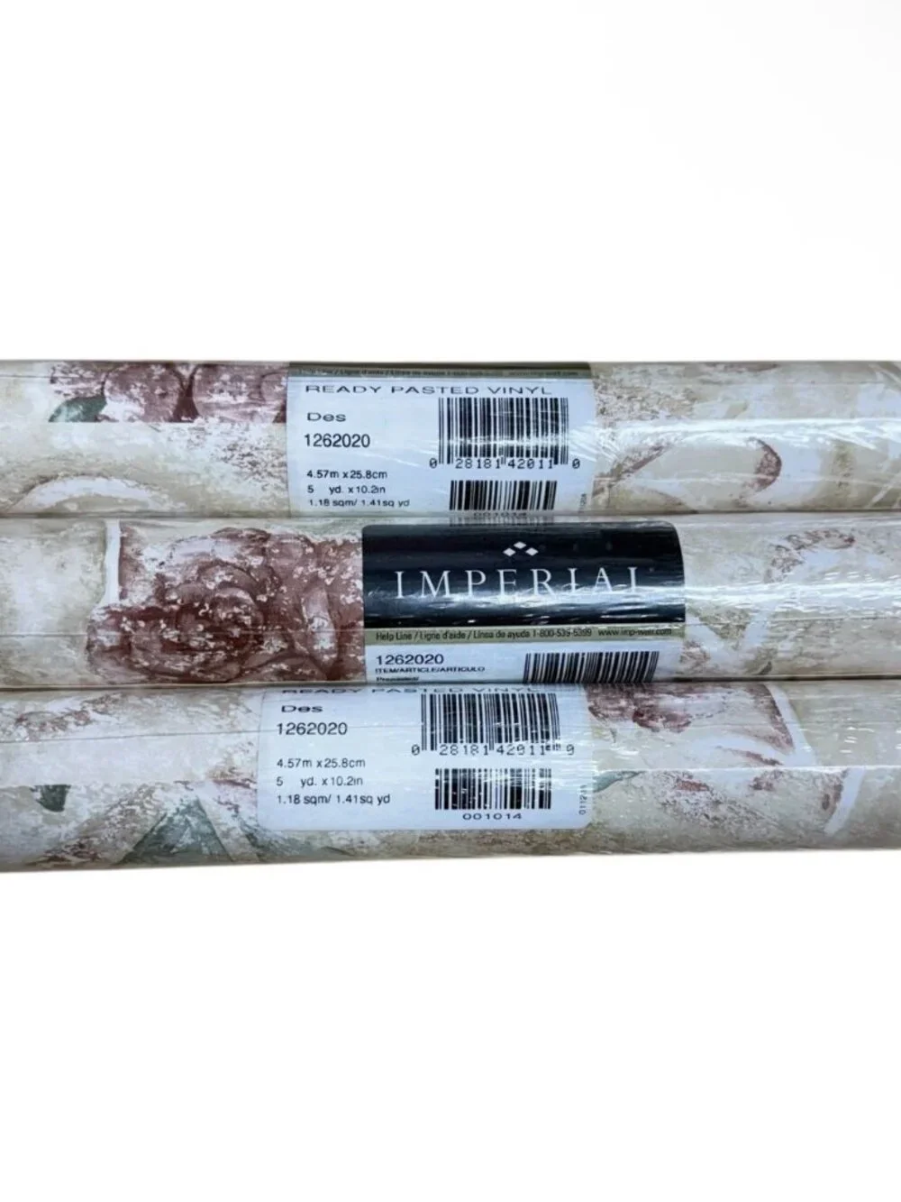 Vintage Wallpaper Border Floral French Cottage Roses Imperial 3 Rolls NEW